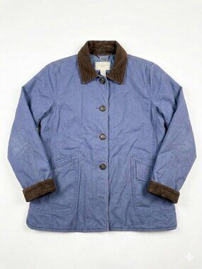Appleseed's Petites Periwinkle Blue Quilted Barn Jacket PM